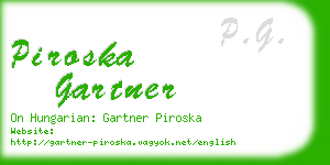 piroska gartner business card